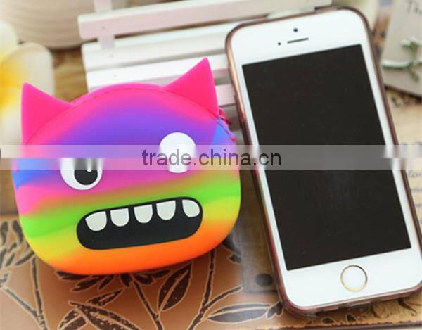 Promotional small cute custom silicone challenge coin wallet