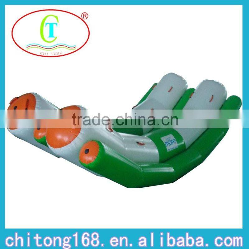 Inflatable Double Lane Water Seesaw For Sale