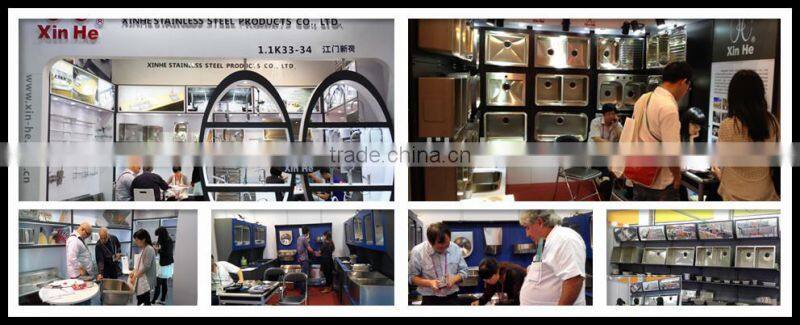 Glass Stainless Steel Kitchen Sink with drainer