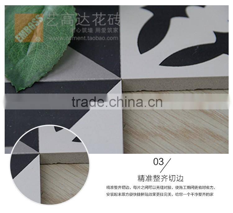200*200mm black color customized ceramic kitchen tile bathroom wall tile