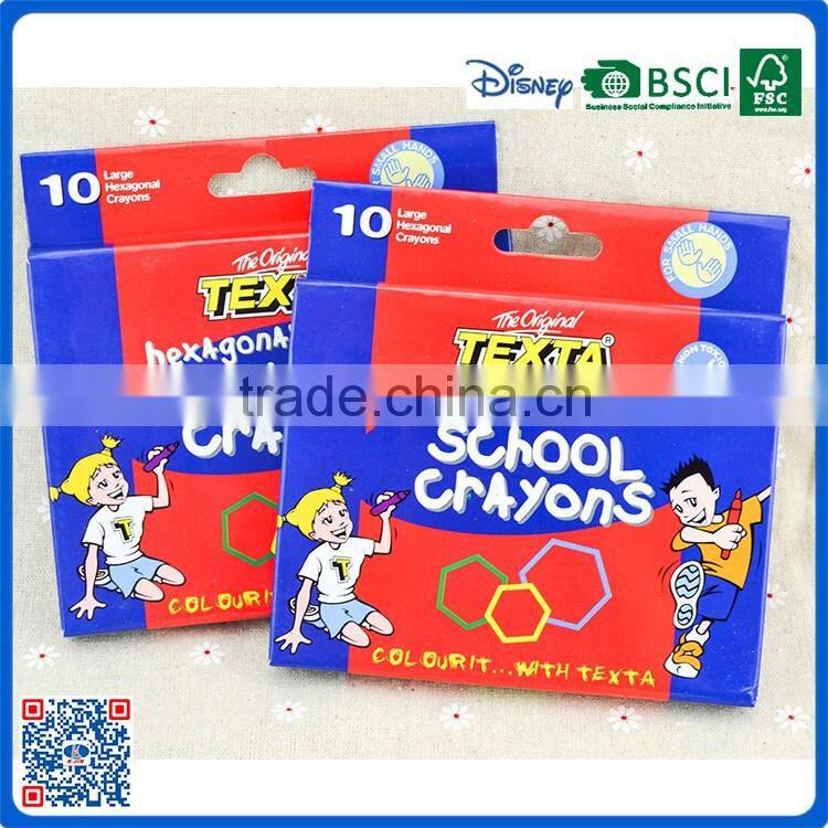 Hot sale personalized kids drawing crayons 6 pack in promotion package