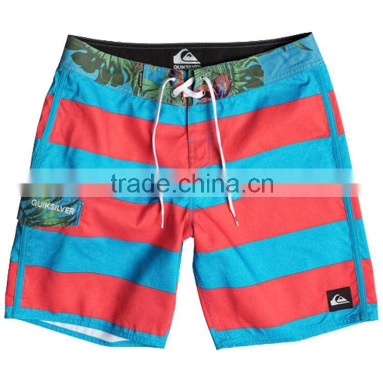 Colorful Stripes Pattern Design Your Own European Waterproof Swim Trunks Swimming Pants