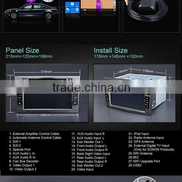 EONON GM5154 Gray 7 Inch Digital Touch Screen Car DVD Player with Screen Mirroring Function& Built-in GPS For OPEL