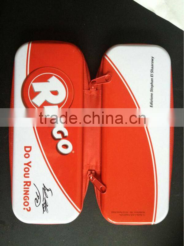 Tin pencil case with zipper