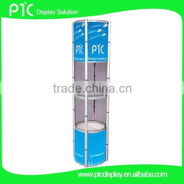 4 layers round portable promotion advertising tower
