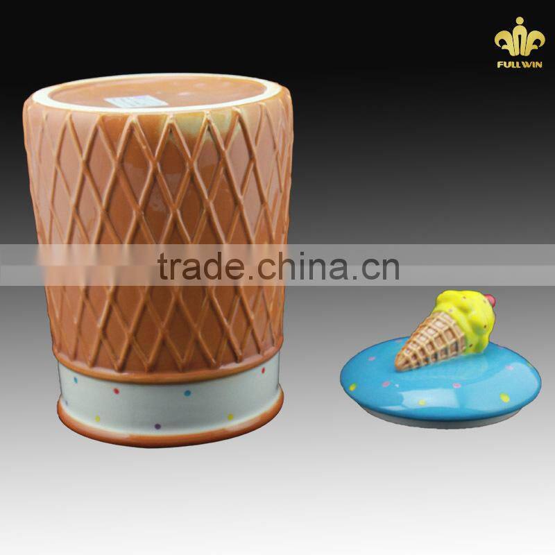 Kitchen canister sets ceramic with lid