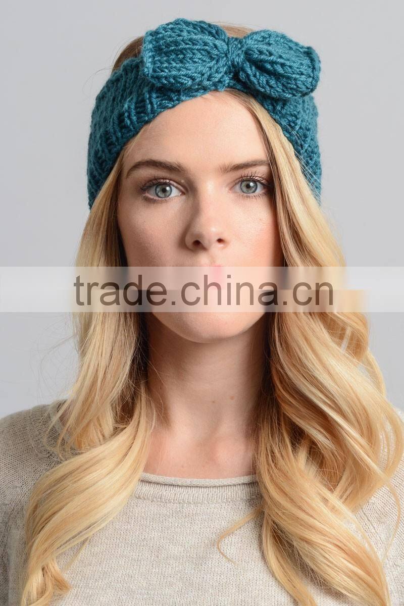 Fashion Womens Winter Crochet Knit Bowknot Headbands