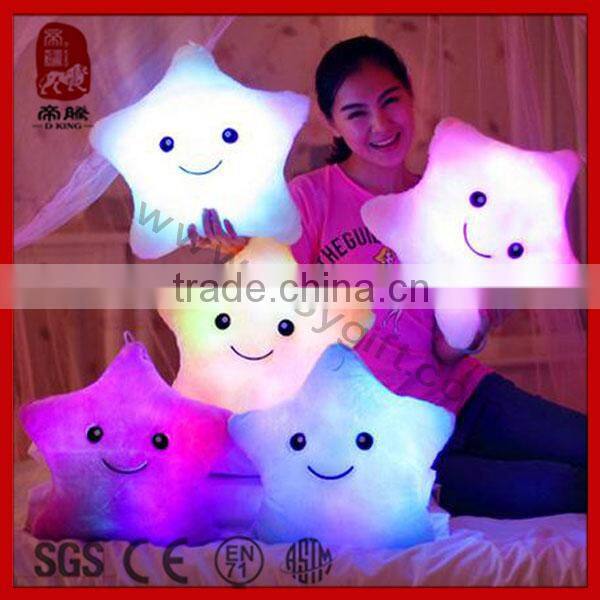 2014 new product soft toy shiny pillow plush led pillow