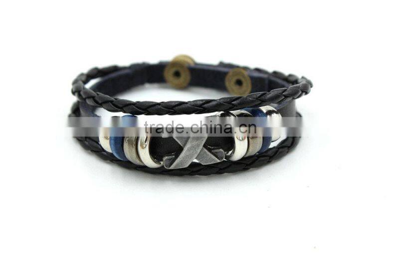 Fashionable Retro Style hot selling Leather bracelet