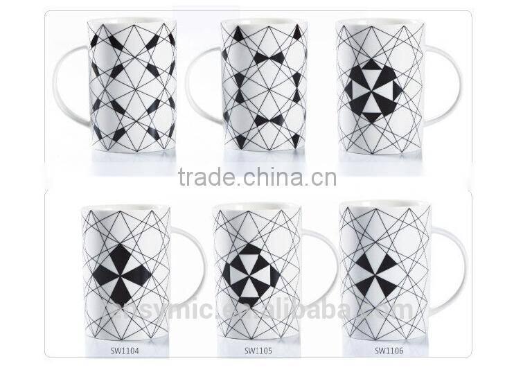 11OZ Own design white porcelain tea cup with printing