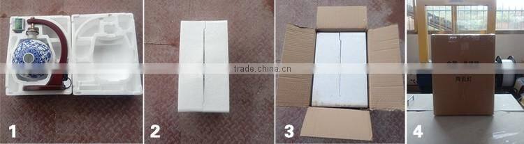 Chinese Style Jingdezhen Hand Painted Wall Lamp Night Light Porcelain Ceramic Bedroom Coffee Bar Restaurant Kitchen Lights