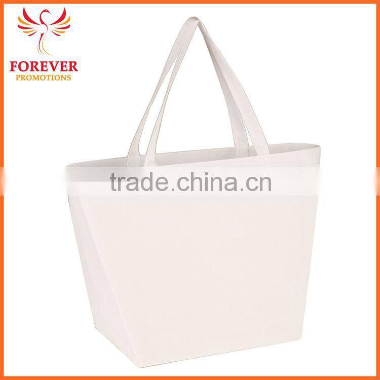Custom Logo Printed Shopping Tote Recyclable Budget Reusable Green Non-woven Tote Shopping Bag