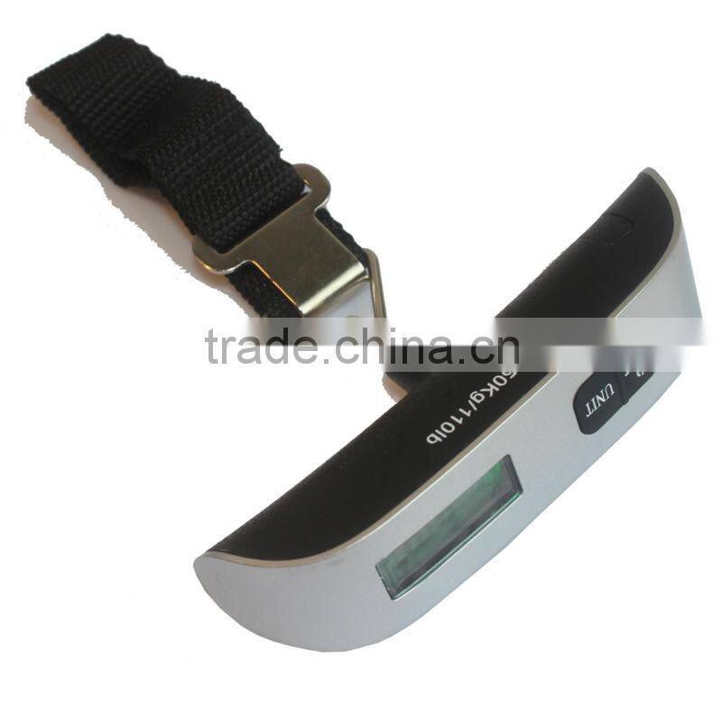 50kg Electronic Travel Weighing scale for suitcase,shopping,gift sale&family use with black strap&LCD display