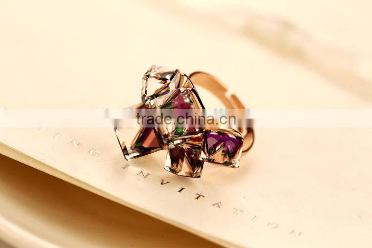 new design finger crystal chandelier ring, crystal napkin rings