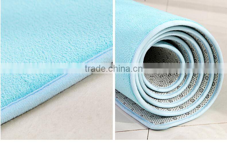 Khaki polyester coral fleece area rugs velvet carpet