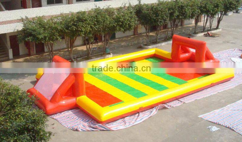 0.9mm pvc outdoor cheap inflatable soccer game field