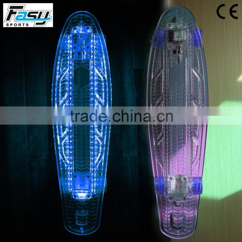 Fasy cheapest durable plastic PC skateboard