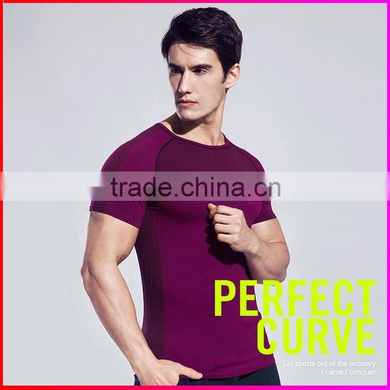 2016 New style Tennis clothes sport T-shirt , men slimming body shaper, men sports wear
