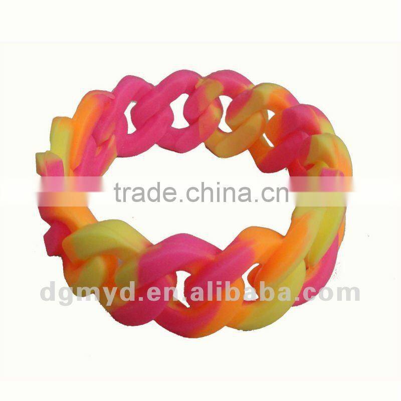 Most Special and Lovely 18 links twist silicone bracelet