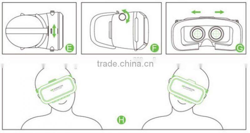 Vr Shinecon 3d Glasses For Pc Games/movies/xbox With Blue Tooth Remote Vr 3d Glasses Virtual Reality