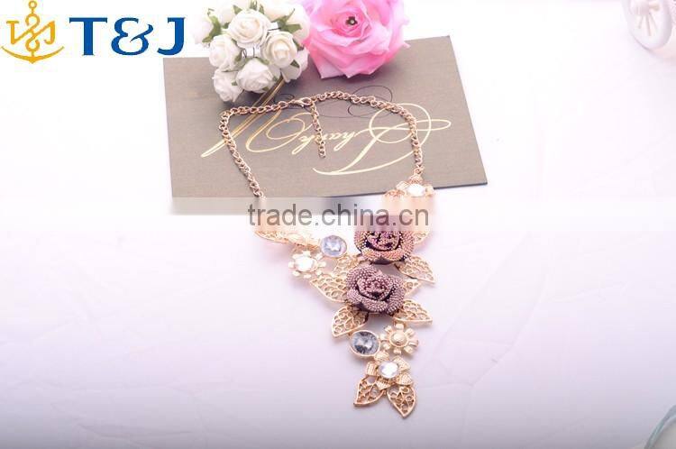 >>>2016 new arrival European style Collar Vintage Acessories Charm Flower Necklace earring classical jewelry sets/