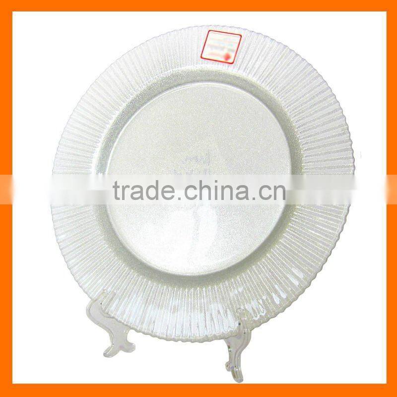 Hand blown colored glass plates whole sales,glass fruit plate