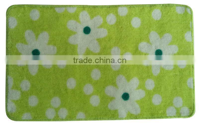 Flower design fabric bath mats
