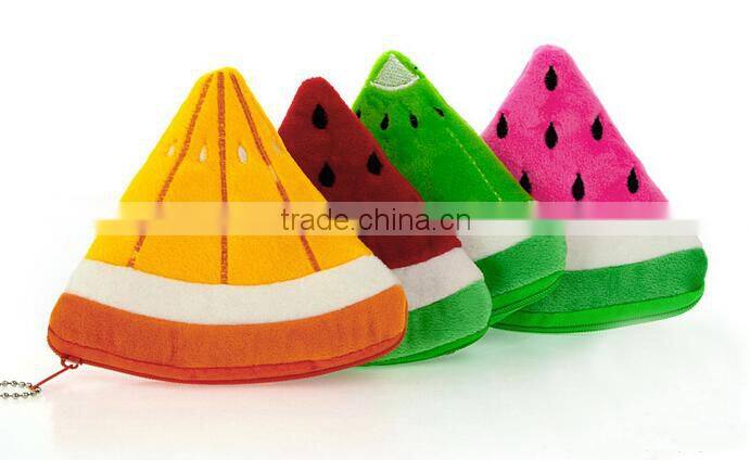 Cute shape Plush Fruit Toy coin purse