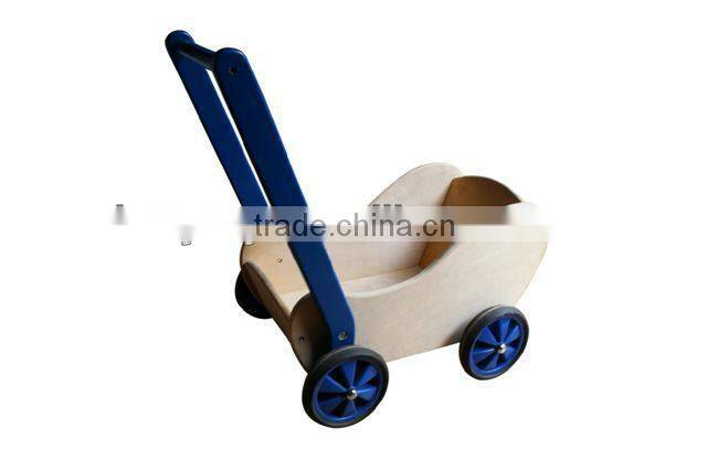 Wooden baby stroller