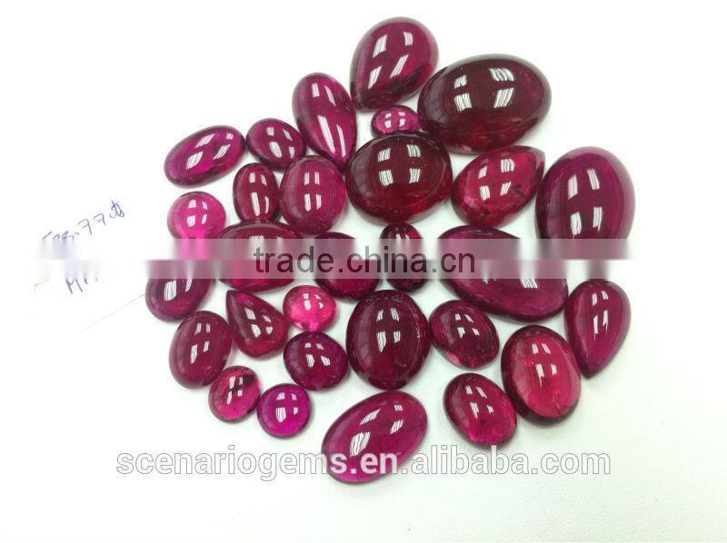 #MMZZ Natural Multi-Shape Loose Gemstone Rubellite Cabochon