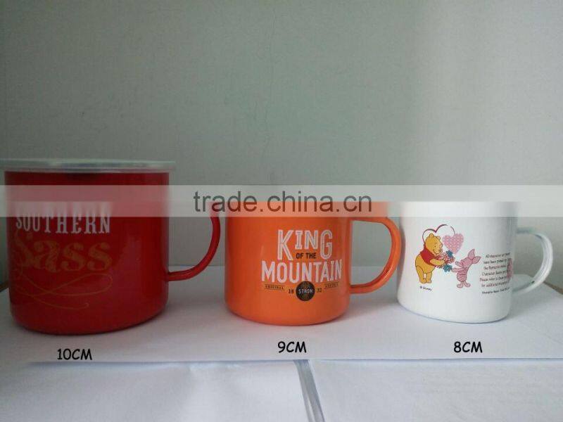 Low MOQ enamel camping mug wholesale , home goods coffee mugs
