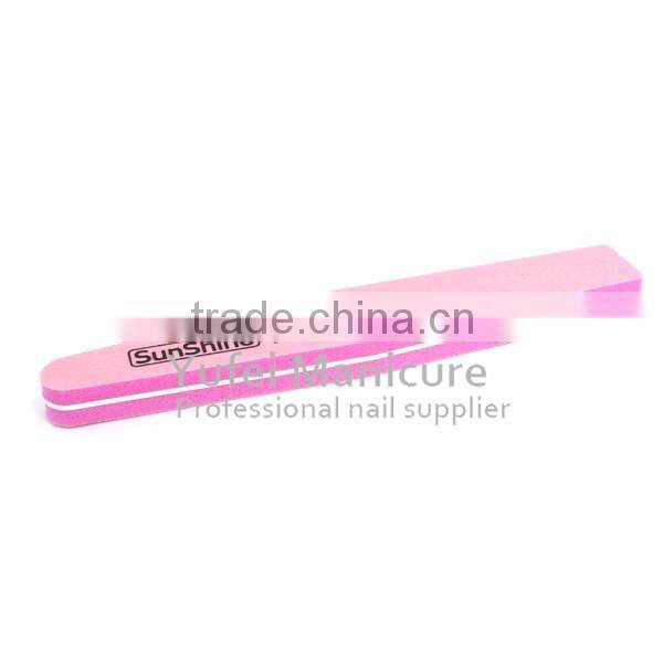 Good quality sunshine pink diamond washable sponge nail file