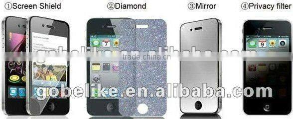 Anti finger Mirror Screen Protector Shield for mobile phone screen guard film for Alcatel OT-605
