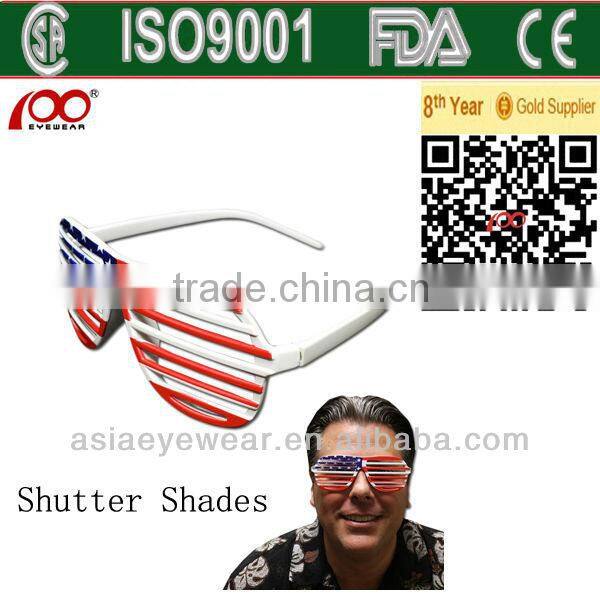 Blue shutter glasses party glasses cheap party glasses sunglasses with blinds SLOTTED EYEGLASSES