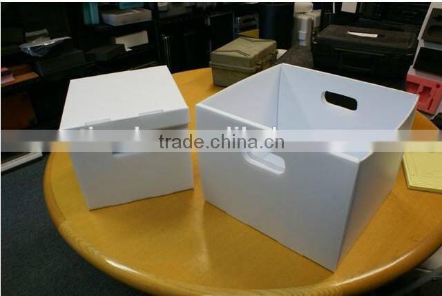 Foldable pp corrugated archive box,file box,documents box