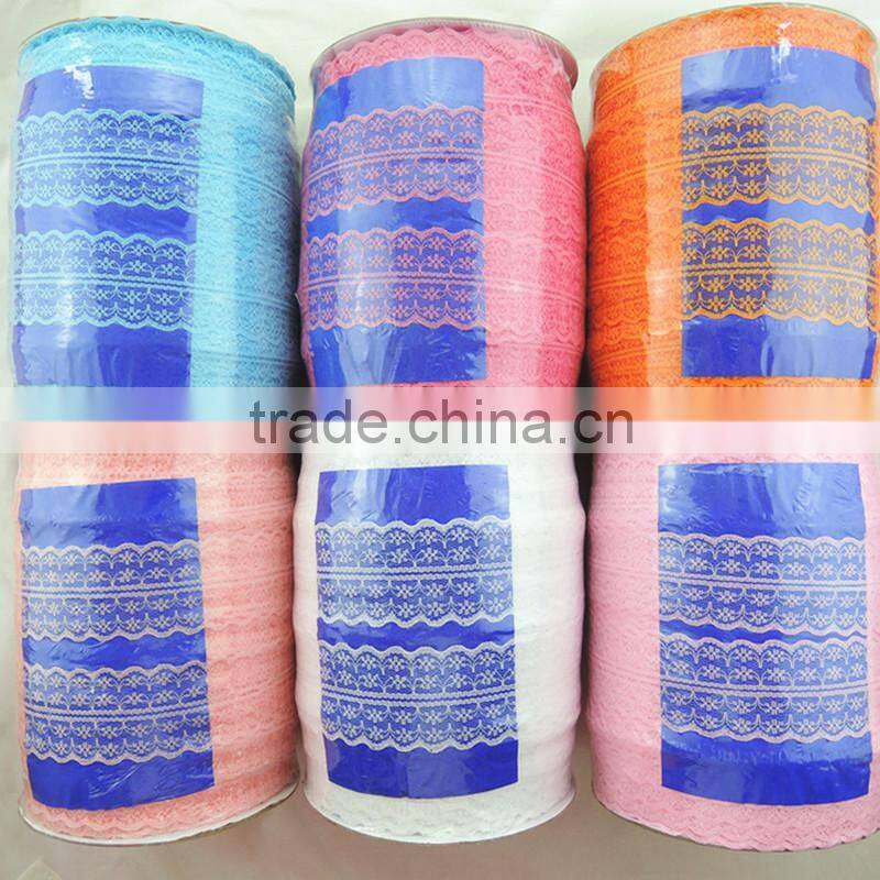 Wholesale Fashionable Cheap No Spandex 4.5cm Width Lace Trimming Ribbon For Baby Girl Dress Hairbow Decoration 300yds/roll