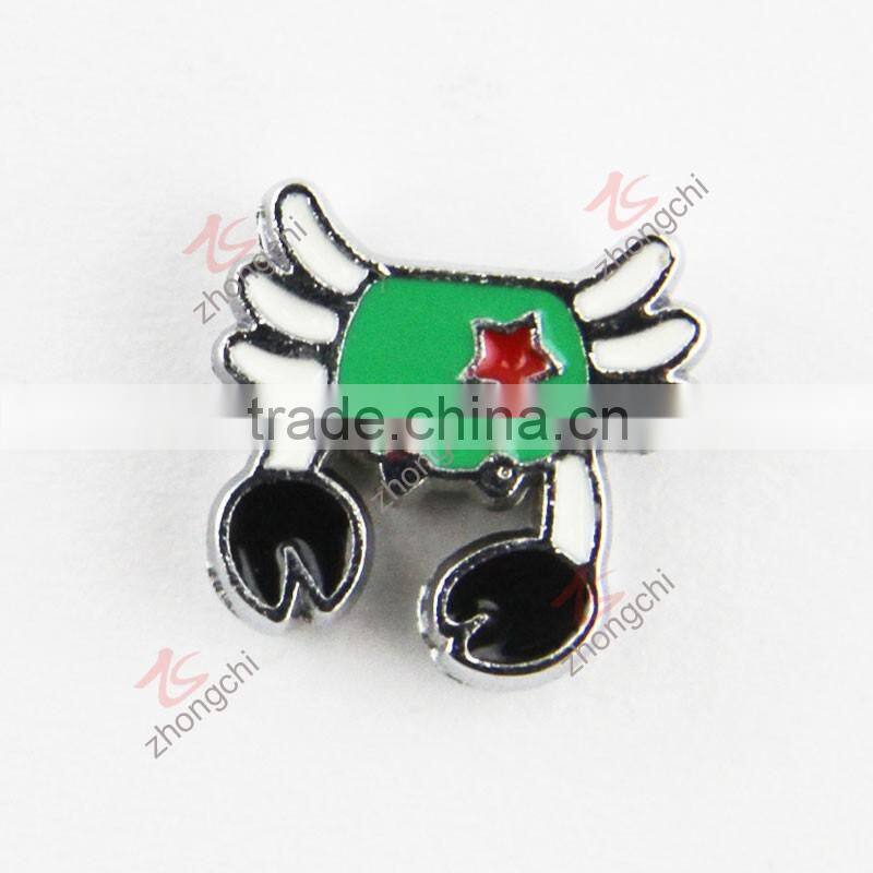 zinc alloy metal enamel crab charm