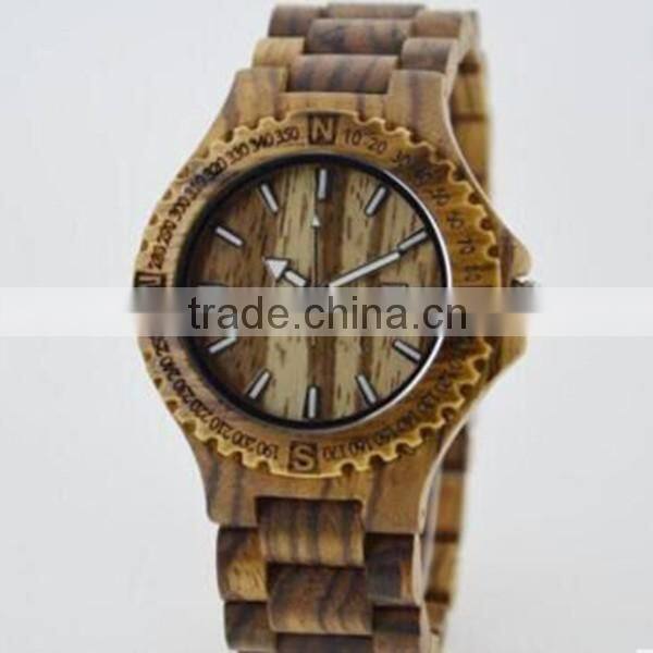 Eco-friendly Zebra wood watch with customer 's design logo