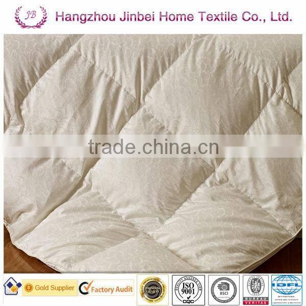 luxury hot sale jacquard fabric 90% white duck down duvet