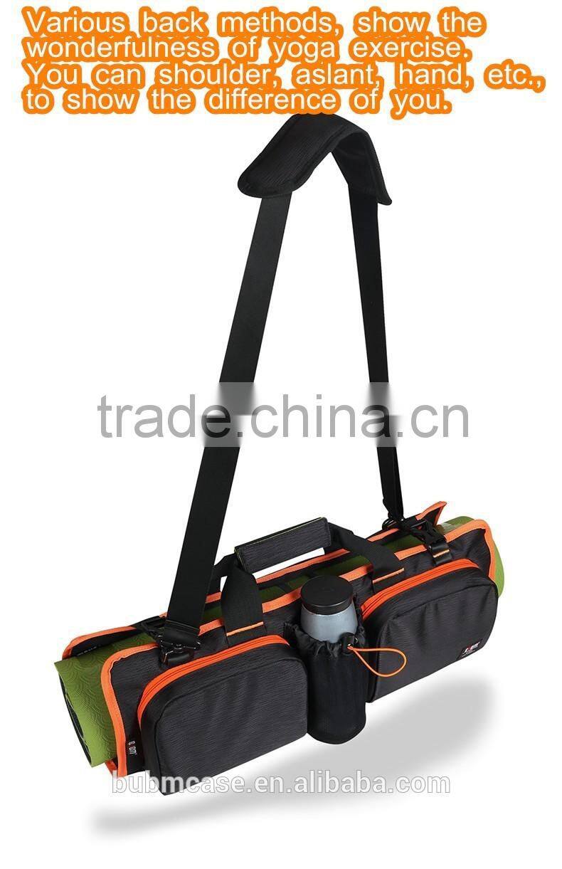 BUBM multifunction Wholesale logo printed Wear resistant high quality canvas yoga mat bag