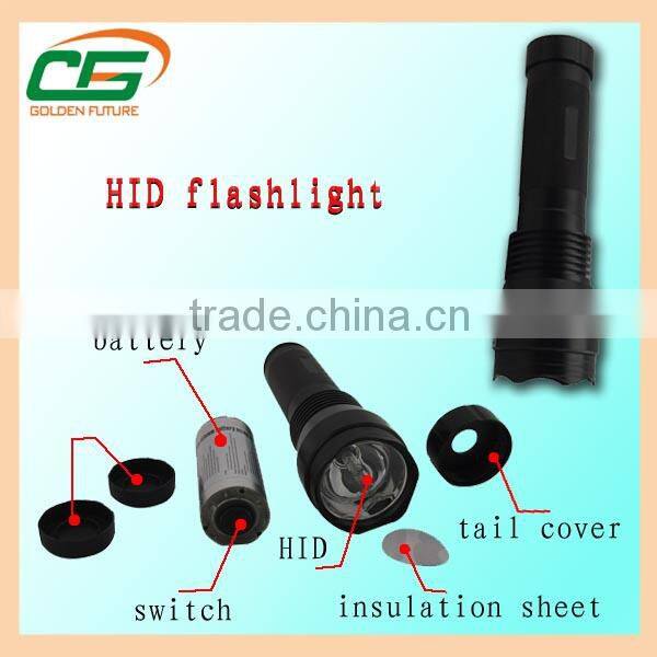 2000 Lumens IP65 35W HID flashlight with strong focus