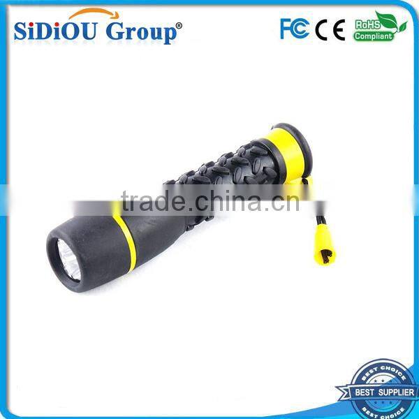 waterproof rubber flashlight mini led flashlight