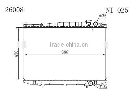 auto spare parts car for aluminum radiator for nissen auto engine motorcycles