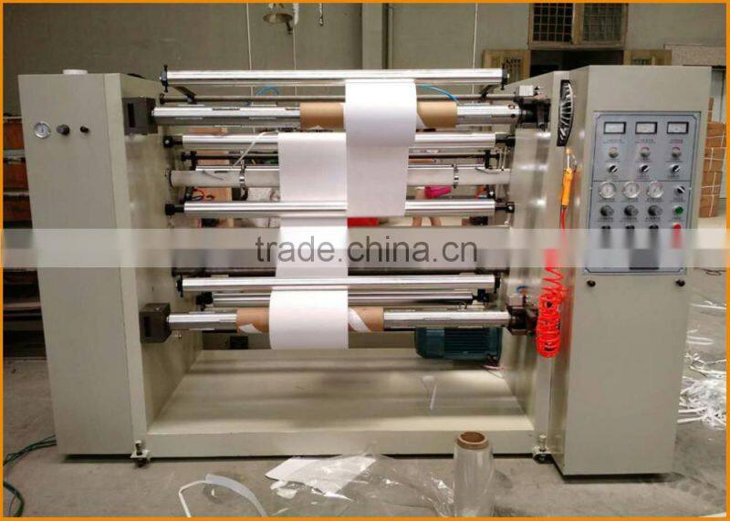 YDF-FQ Vertical type Automatic plastic PVC PET BOPP film Paper Roll slitting and rewinding machine with flat knife