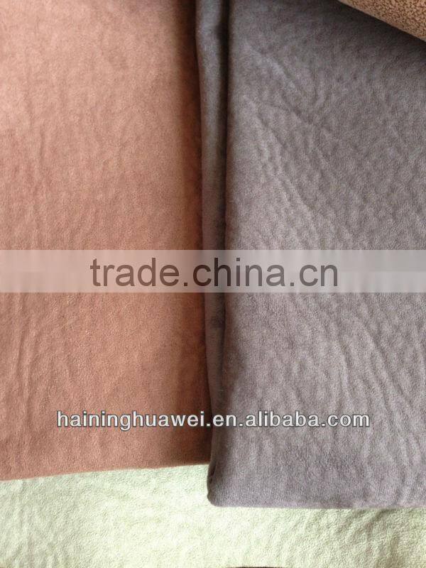 Washed(elephant skin) Suede bonding Single Fleece for normal sofa