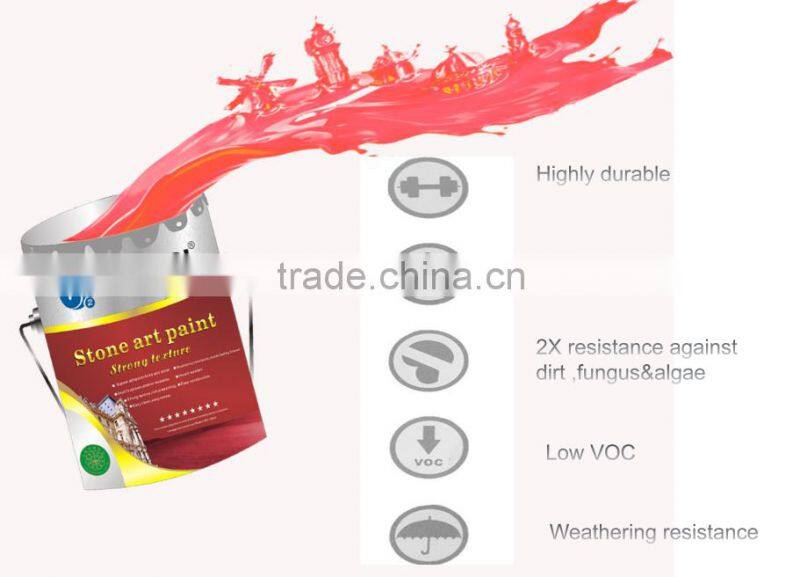 Environmental exterior stone spary paint for wall stone effect