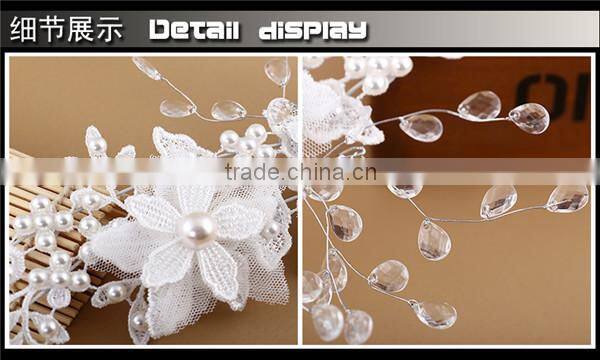 MYLOVE white lace hair clip bridal hair accessory MLF111