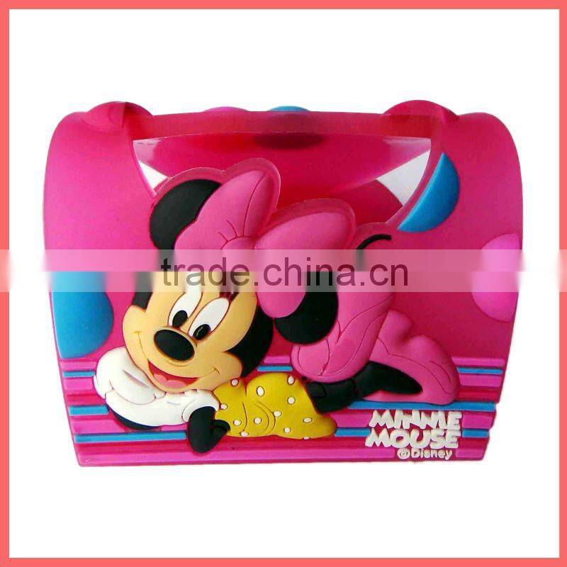 coloful cute folding soft pvc mobile phone holder with high quality