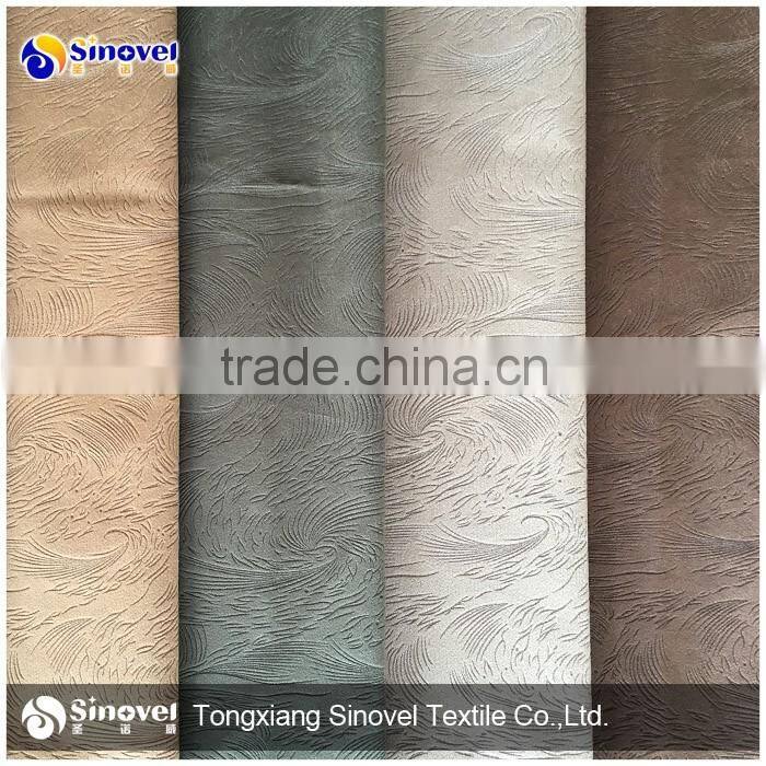 Sofa fabric burnout velvet fabric bonded with pongee
