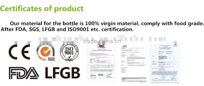 joyshaker high quality durable 400ml PCTG bottle for out door use